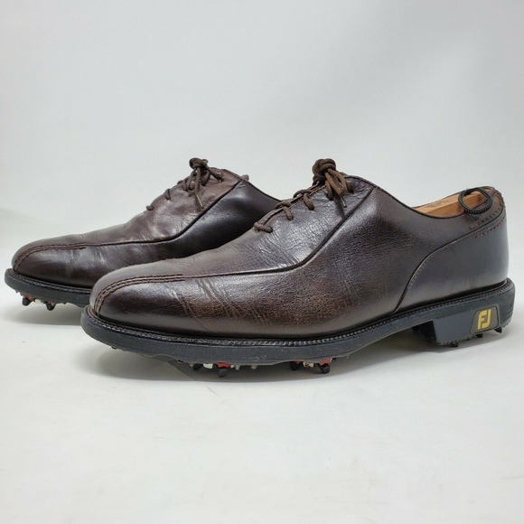 Footjoy Icon 52195 Brown Leather Golf Shoes - Picture 2 of 8